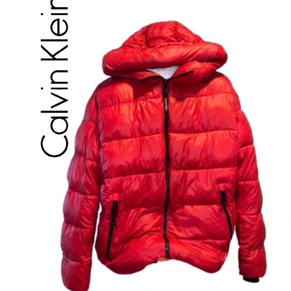 Calvin Klein Red Puffer Jacket Size XL - Picture 2 of 16